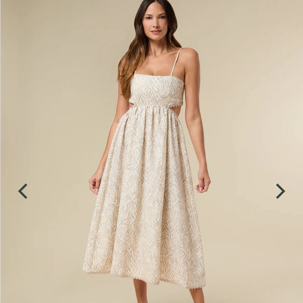 Scallop Midi Dress
